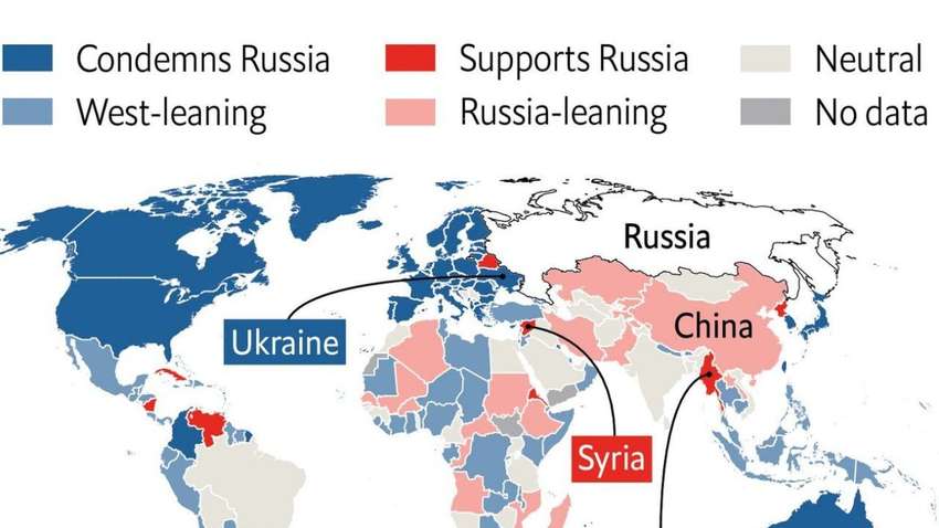 Карта стран поддерживающих украину