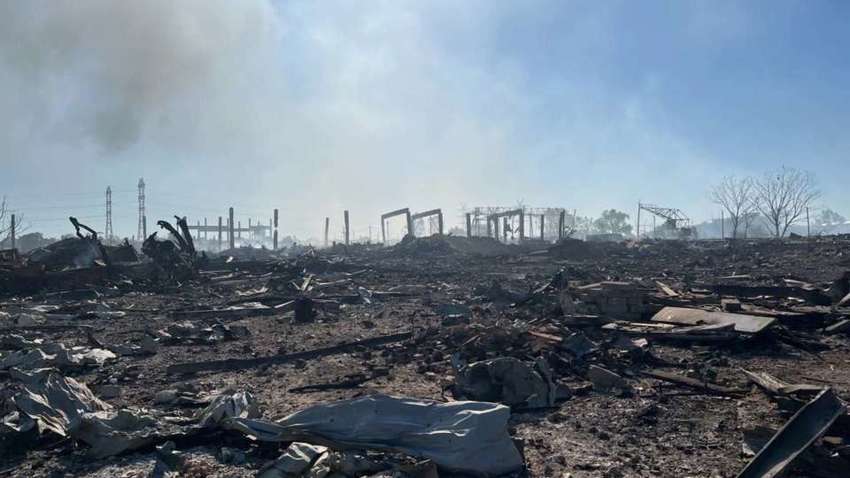 У ЗСУ показали, що залишилося від бази окупантів у Новій Каховці (ФОТО)