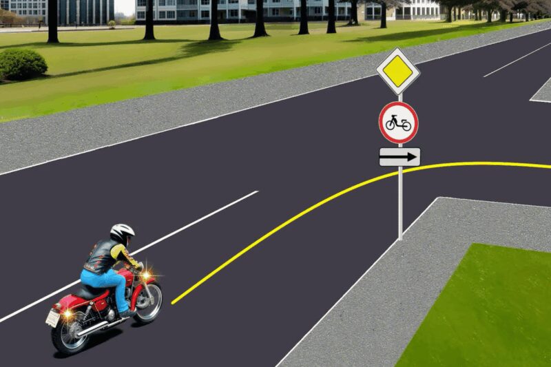 Чи може мотоцикліст повернути праворуч на перехресті?