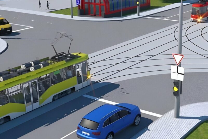 Який транспорт проїде третім на перехресті?