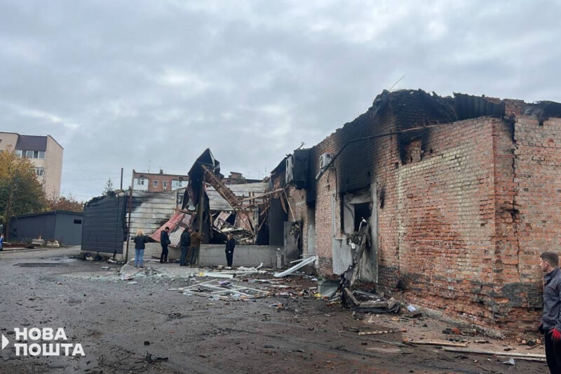 Удар по Ніжину: пошкодження Нової пошти