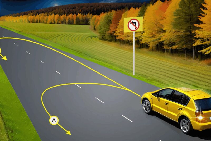 Який розворот дозволений жовтому автомобілю?