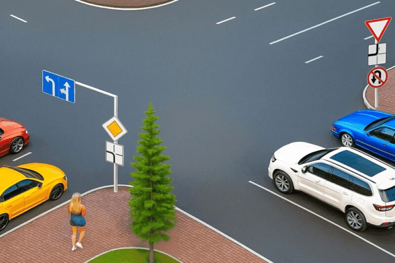 Задача на знання дорожніх знаків для водіїв