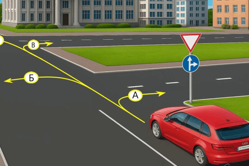 Задача на знання дорожніх знаків: правильний напрямок руху