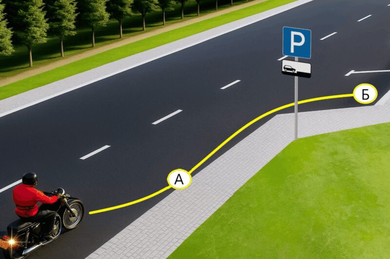 Де може зупинитися мотоцикліст: розбір задачі