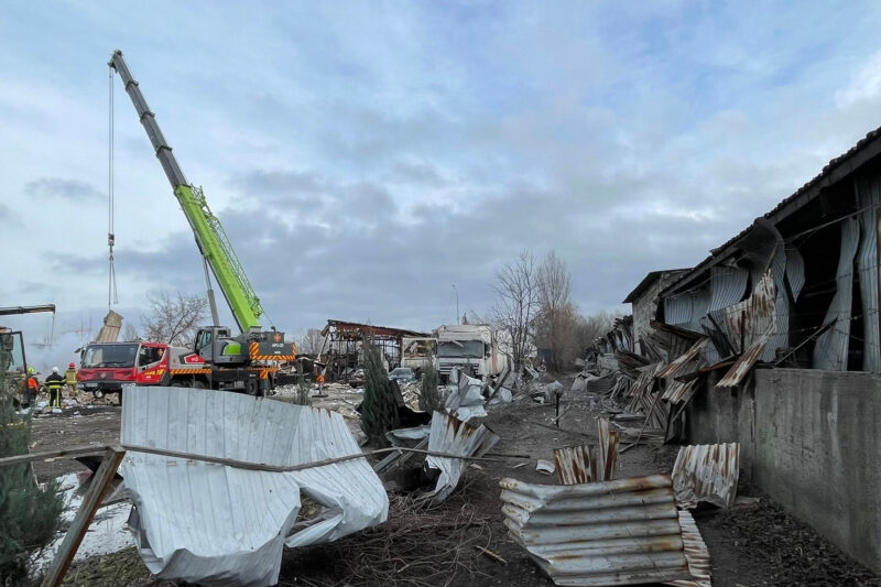 У Києві внаслідок удару постраждали підприємства ТК