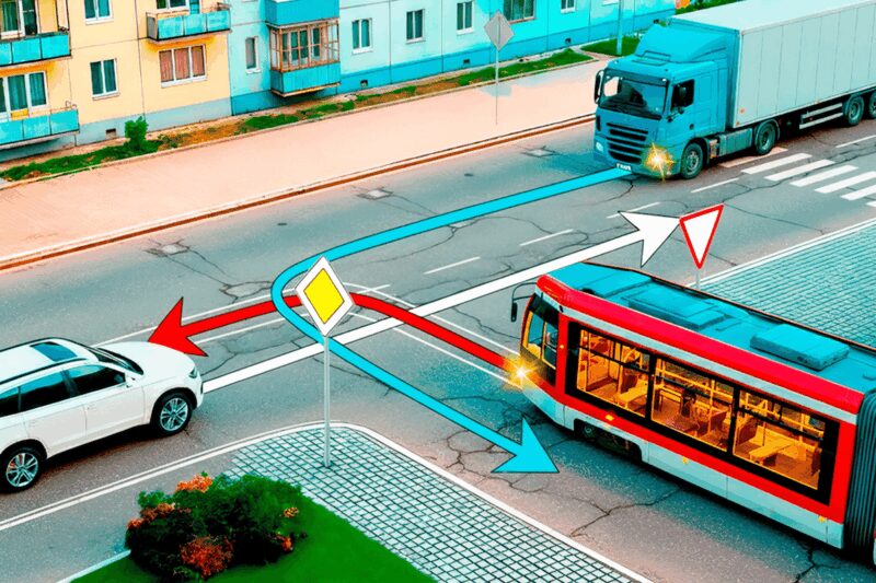 Хто має дати дорогу на перехресті: розбір задачі